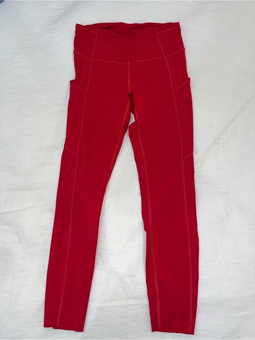 Lululemon Fast and Free 25” Leggings Dark Red Size 4